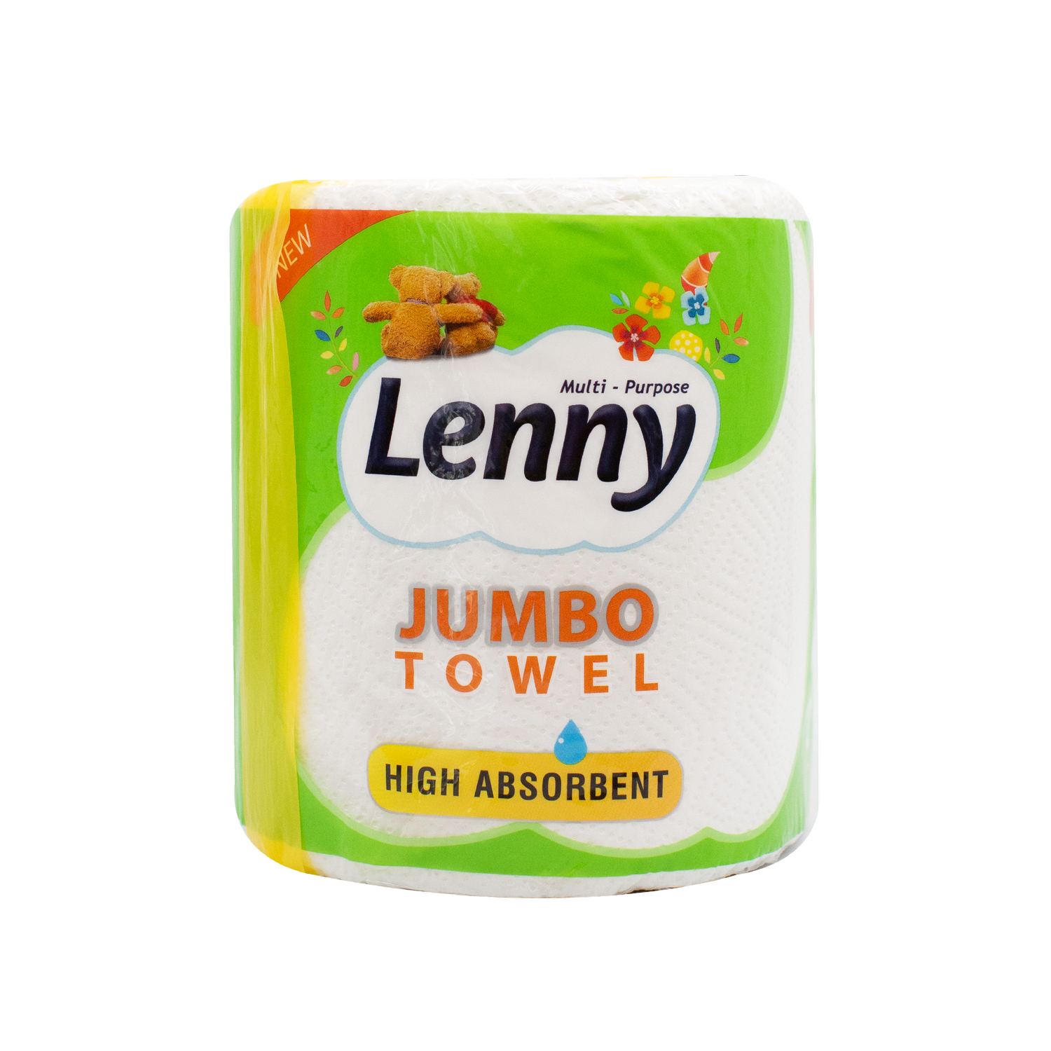 Бумажные полотенца Lenny, двухслойные, 1 рулон - фото 1