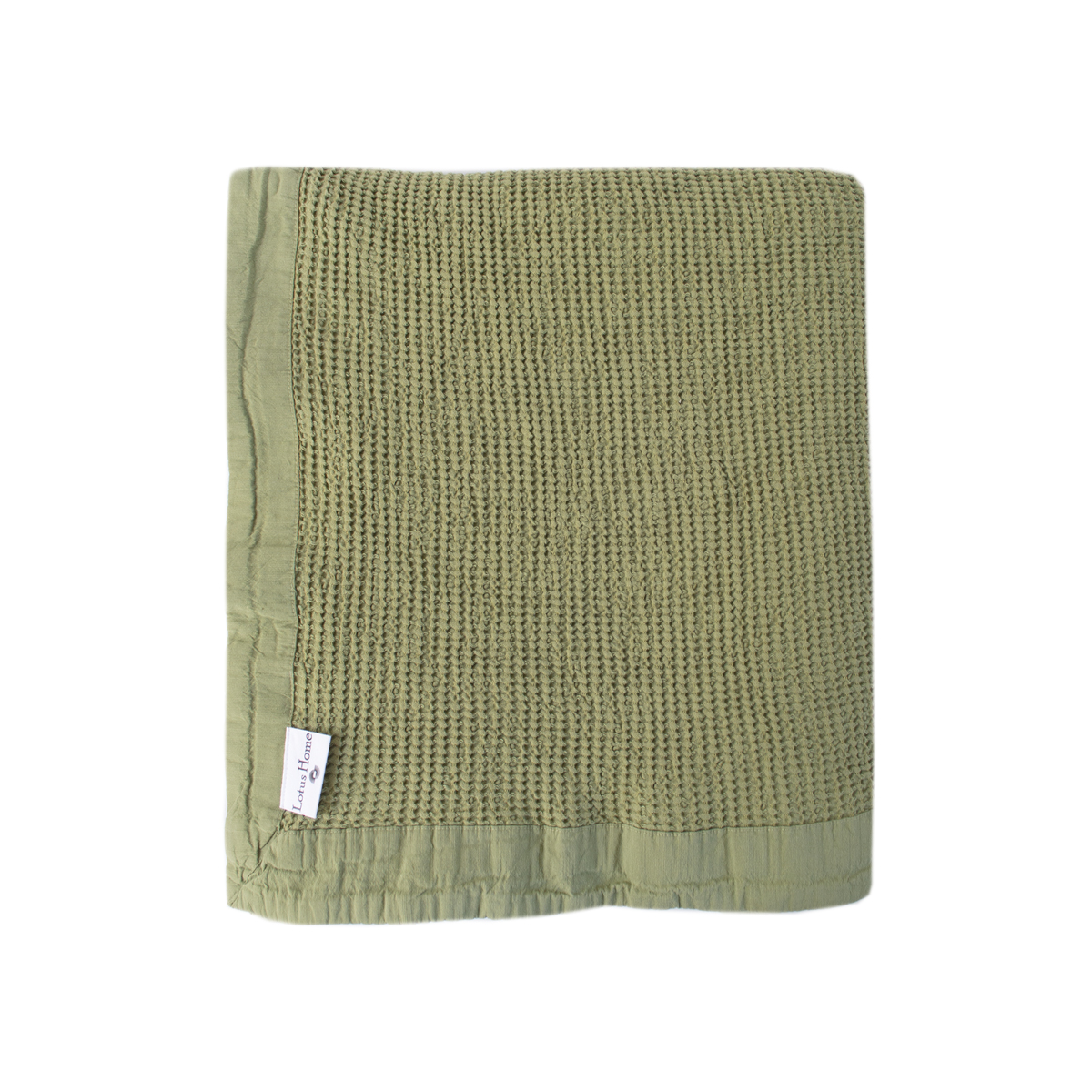 Покривало Lotus Home Rius olive 260x240 см оливкове (svt-2000022331340) - фото 2