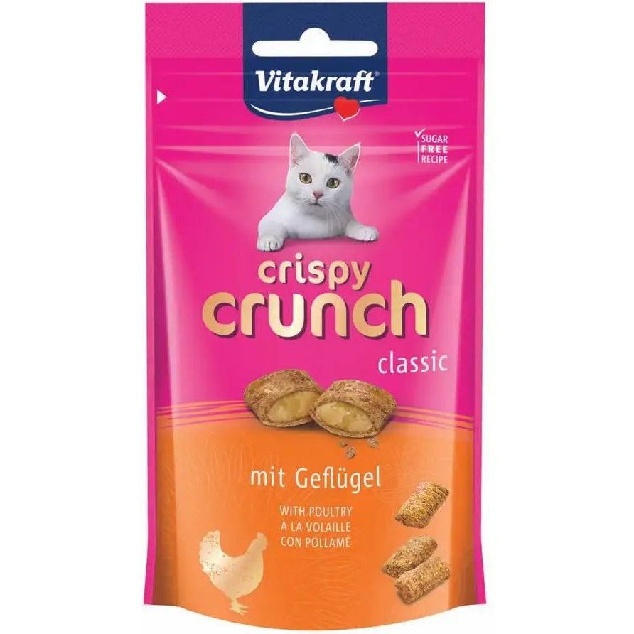 Ласощі для котів Vitakraft Crispy Crunch подушечки з птицею, 60 г - фото 1