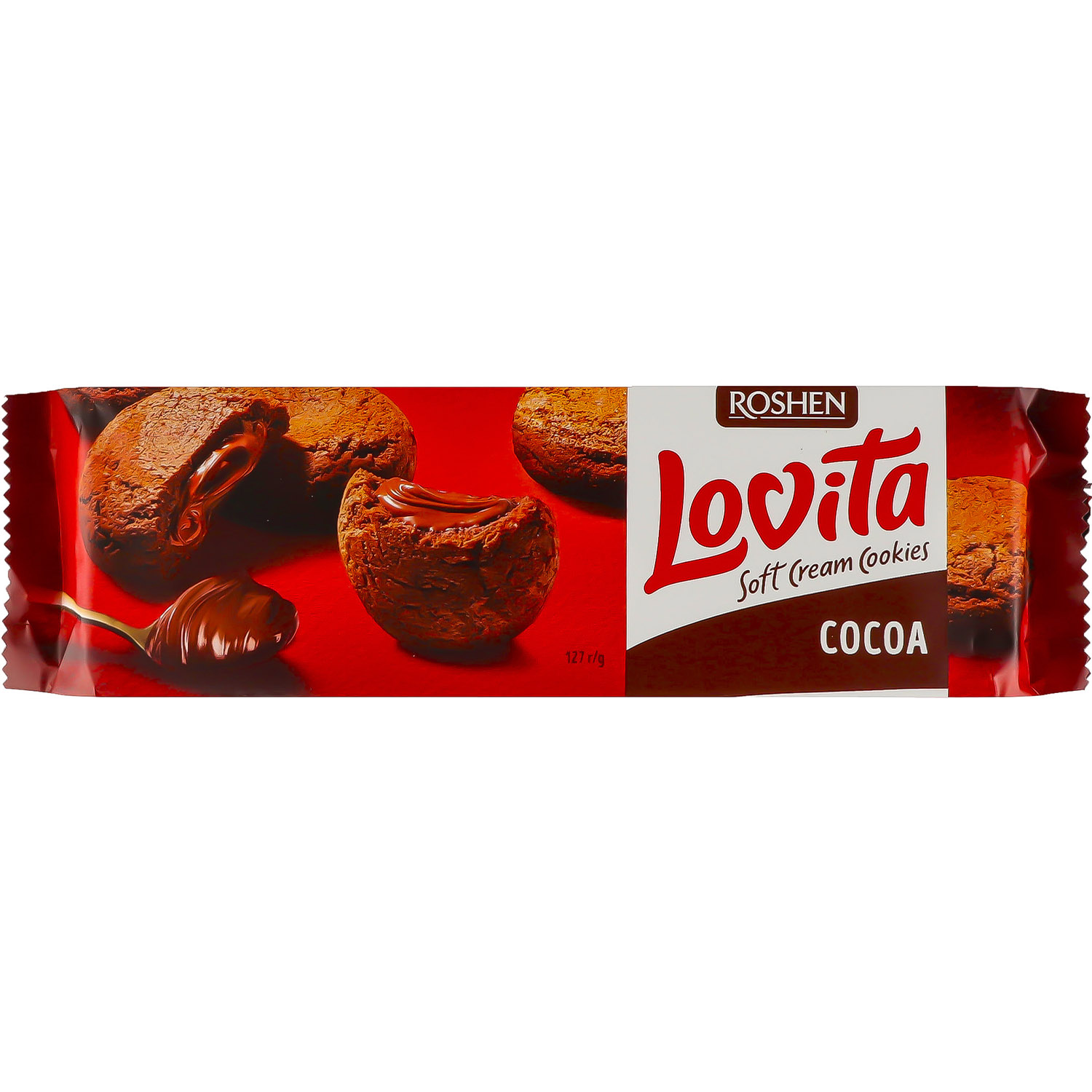 Печенье Roshen Lovita Soft Cream Cookies Cocoa 127 г (942828) - фото 1