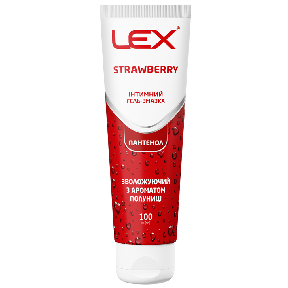 Интимный гель-смазка Lex Strawberry увлажняющий, с ароматом клубники, 100 мл (LEX Gel_Strawberry_100 ml) - фото 1