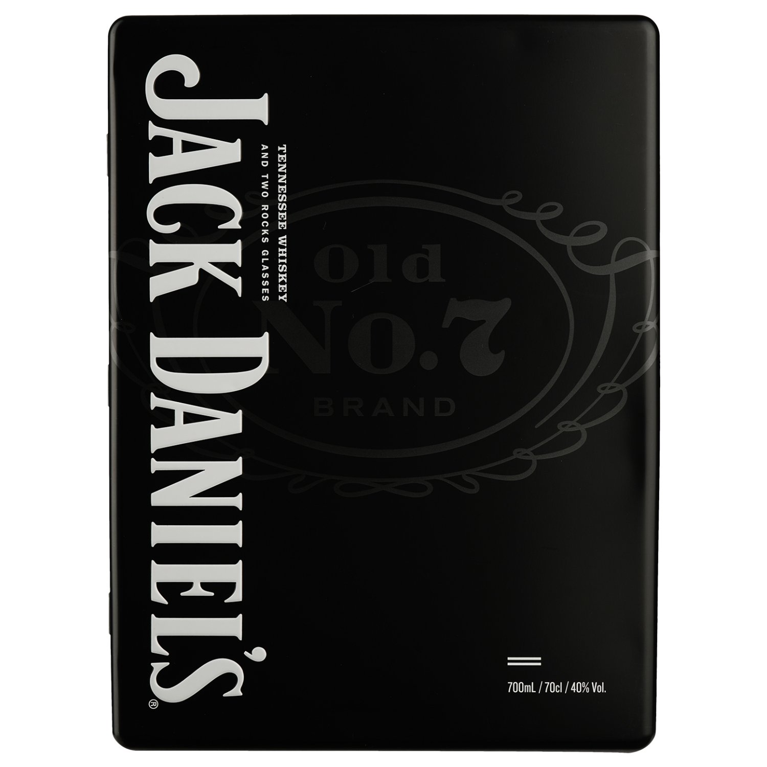 Виски Jack Daniel's Tennessee Old No.7 в металлической коробке с 2 бокалами, 40%, 0,7 л (419322) - фото 2