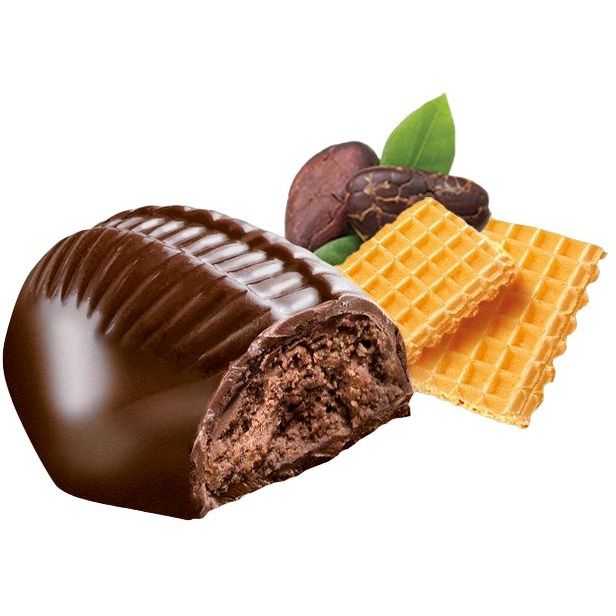 Цукерки Wawel Kasztanki темний шоколад зі шматочками вафель, 330г (925507) - фото 4
