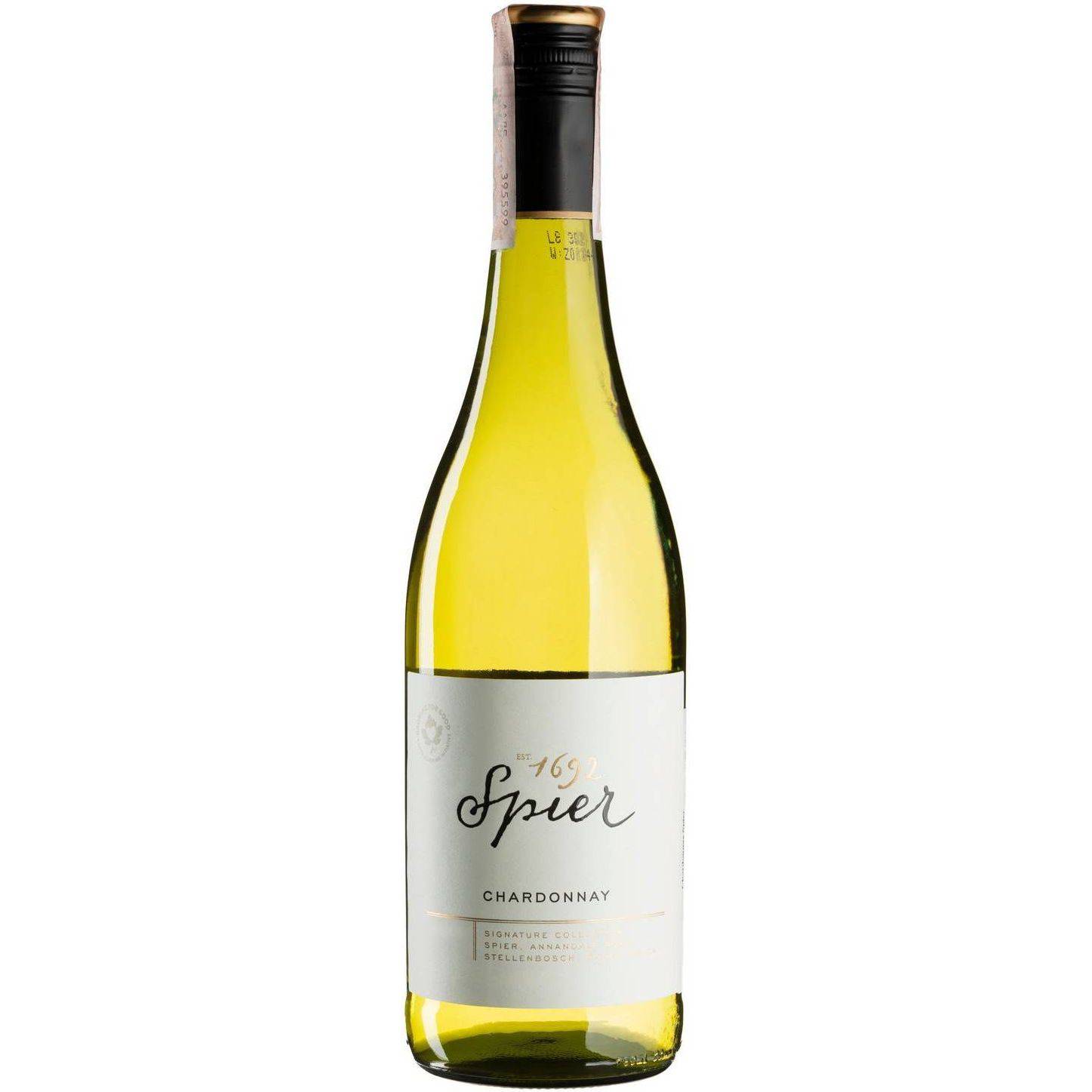 Вино Spier Wines Chardonnay Spier Signature, біле, сухе, 0,75 л - фото 1