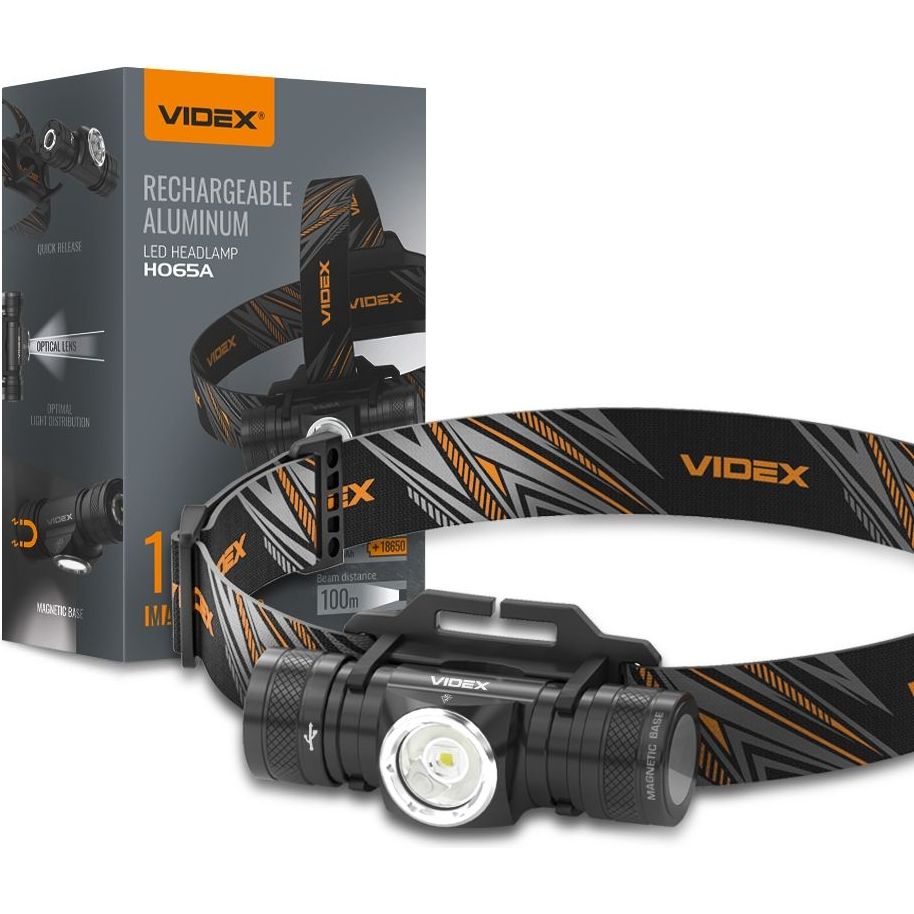 Налобный светодиодный фонарик Videx VLF-H065A 1200L m 5000 K (VLF-H065A) - фото 2
