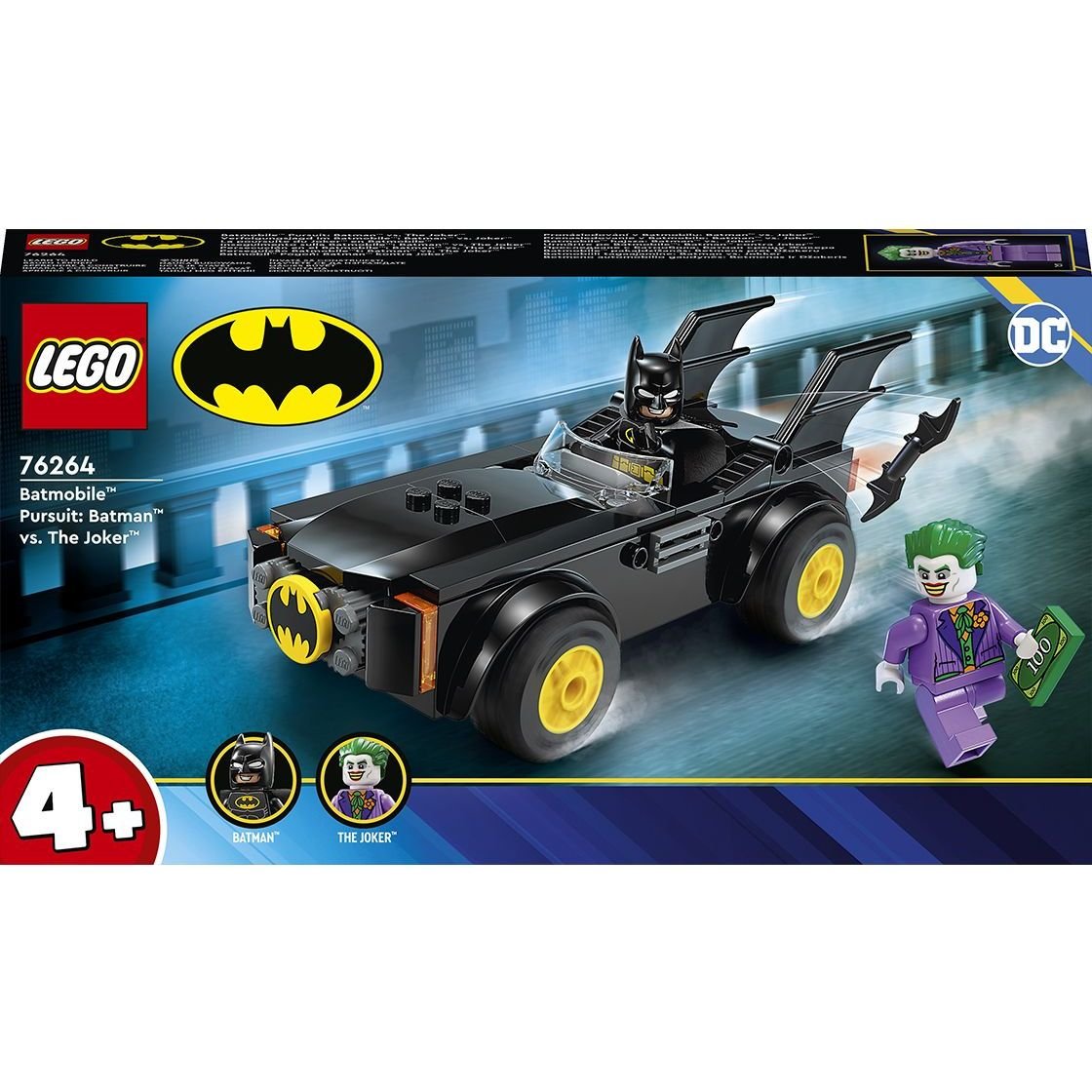 Конструктор LEGO Super Heroes DC Погоня на бэтмобиле: Бэтмен против Джокера, 54 детали (76264) - фото 1