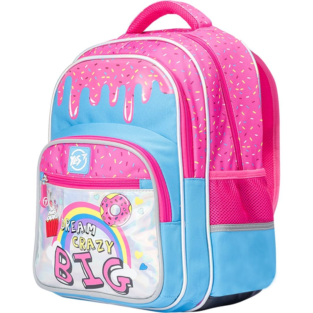 Рюкзак шкільний Yes S-37 Dream Crazy, рожевий з блакитним (558164) - фото 2