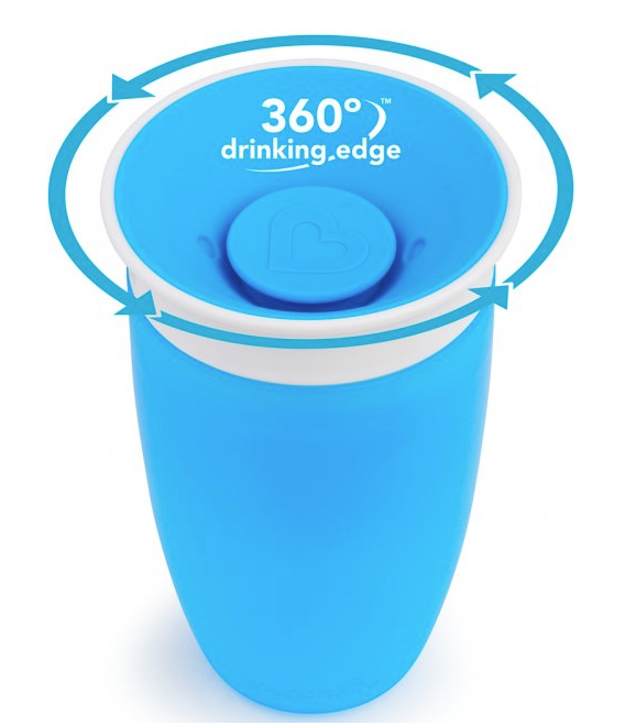 Чашка-непроливайка Munchkin Miracle 360 с крышкой, 296 мл, голубой (051858) - фото 3