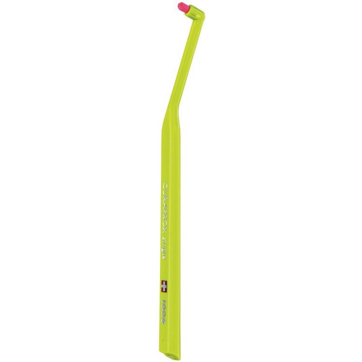 Монопучковая щетка Curaprox CS 1006 Single & Sulcular 6 мм зеленая с розовым - фото 1