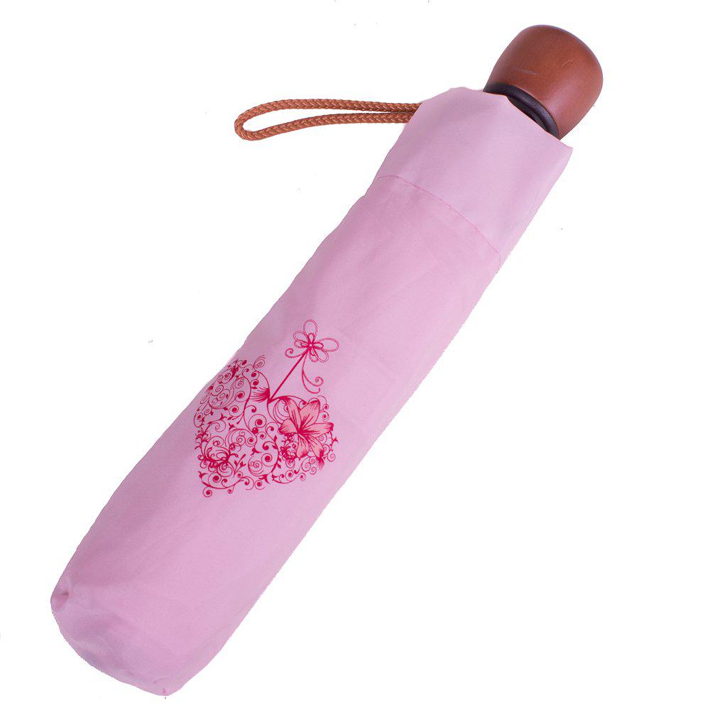 Жіноча складана парасолька напівавтомат Airton 100 см рожева - фото 3