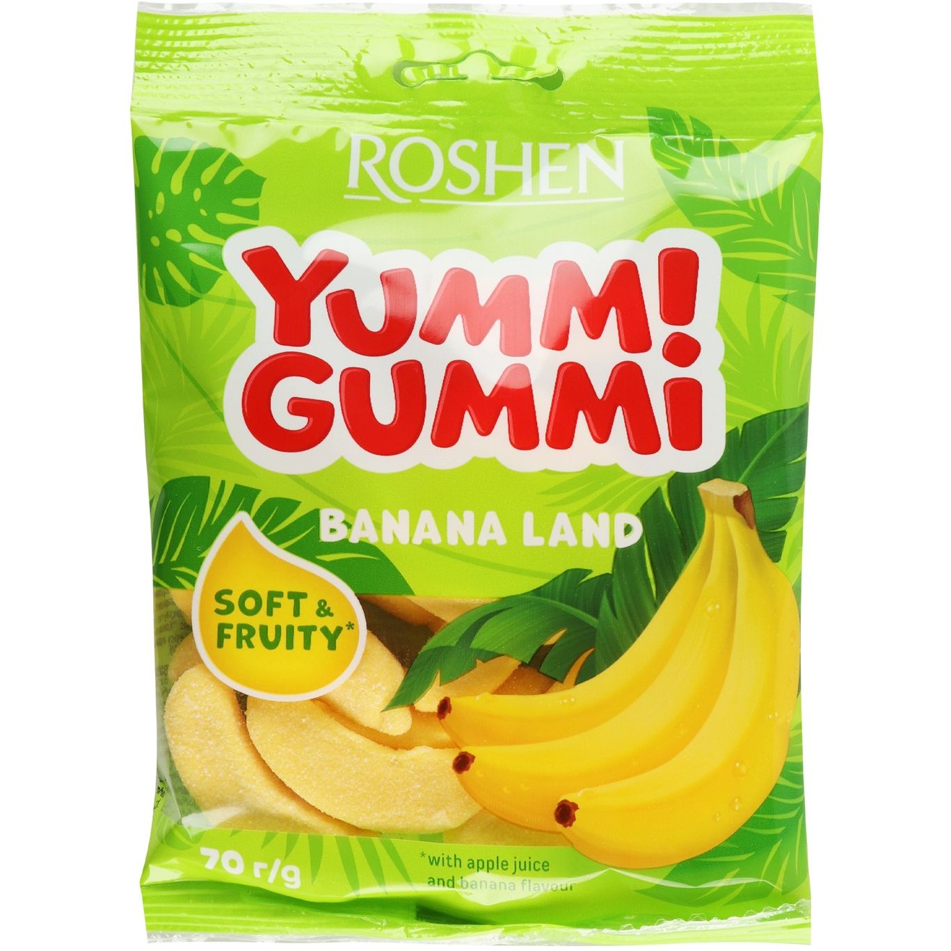 Цукерки Roshen Yummi Gummi Banana Land 70 г (916767) - фото 1