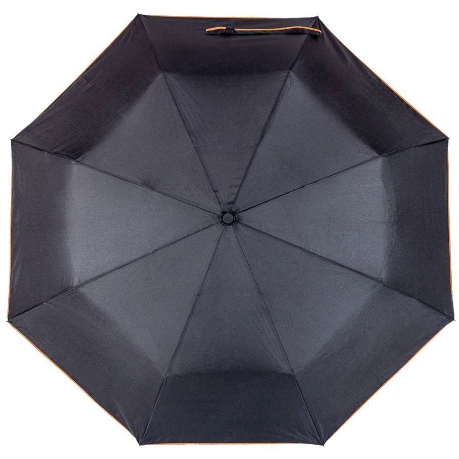 Зонт складной Bergamo Sky черный с оранжевым (7040010) - фото 2