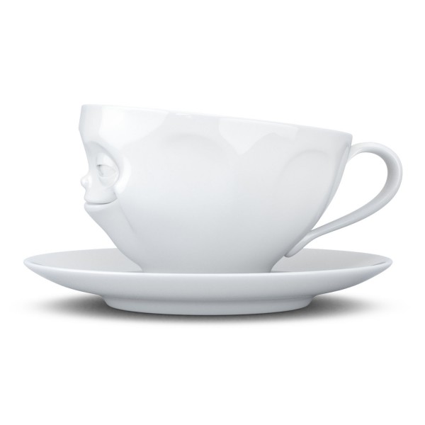 Чашка з блюдцем для кави Tassen Усмішка 200 мл, порцеляна (TASS14101/TA) - фото 4