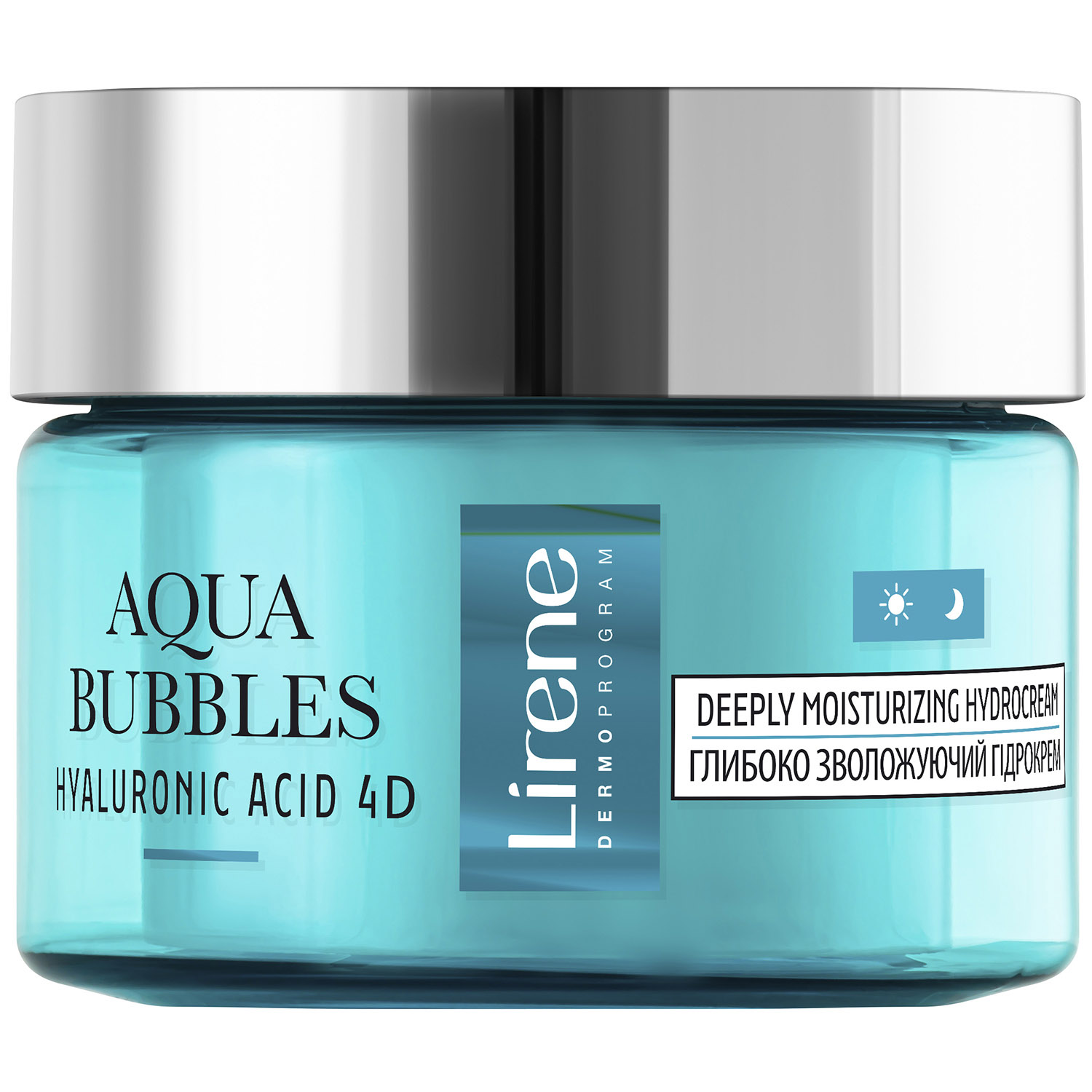 Зволожувальний гідрокрем для обличчя Lirene Aqua Bubbles Hyaluronic Acid 4D Moisturizing Hydrocream 50 мл - фото 1