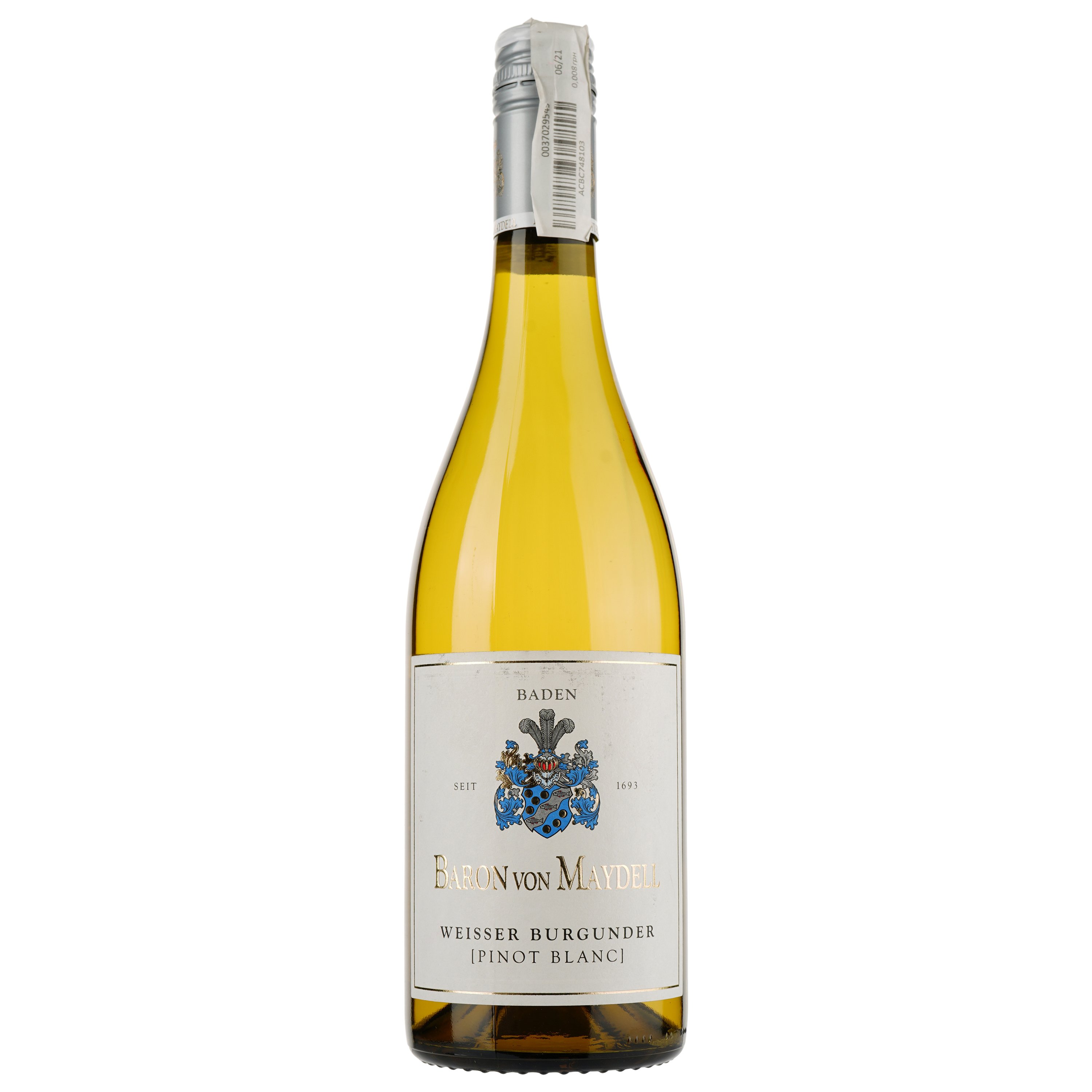Вино Baron von Maydell Weisser Burgunder, біле, сухе, 13%, 0,75 л (36234) - фото 1