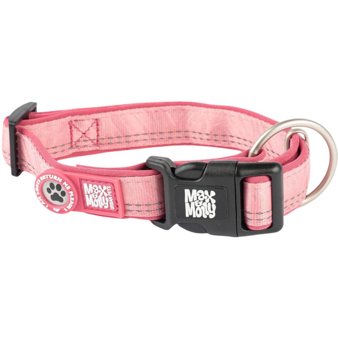 Нашийник для собак Max & Molly Smart ID Collar Matrix 2.0 Rose L 39-62x2.8 см - фото 1