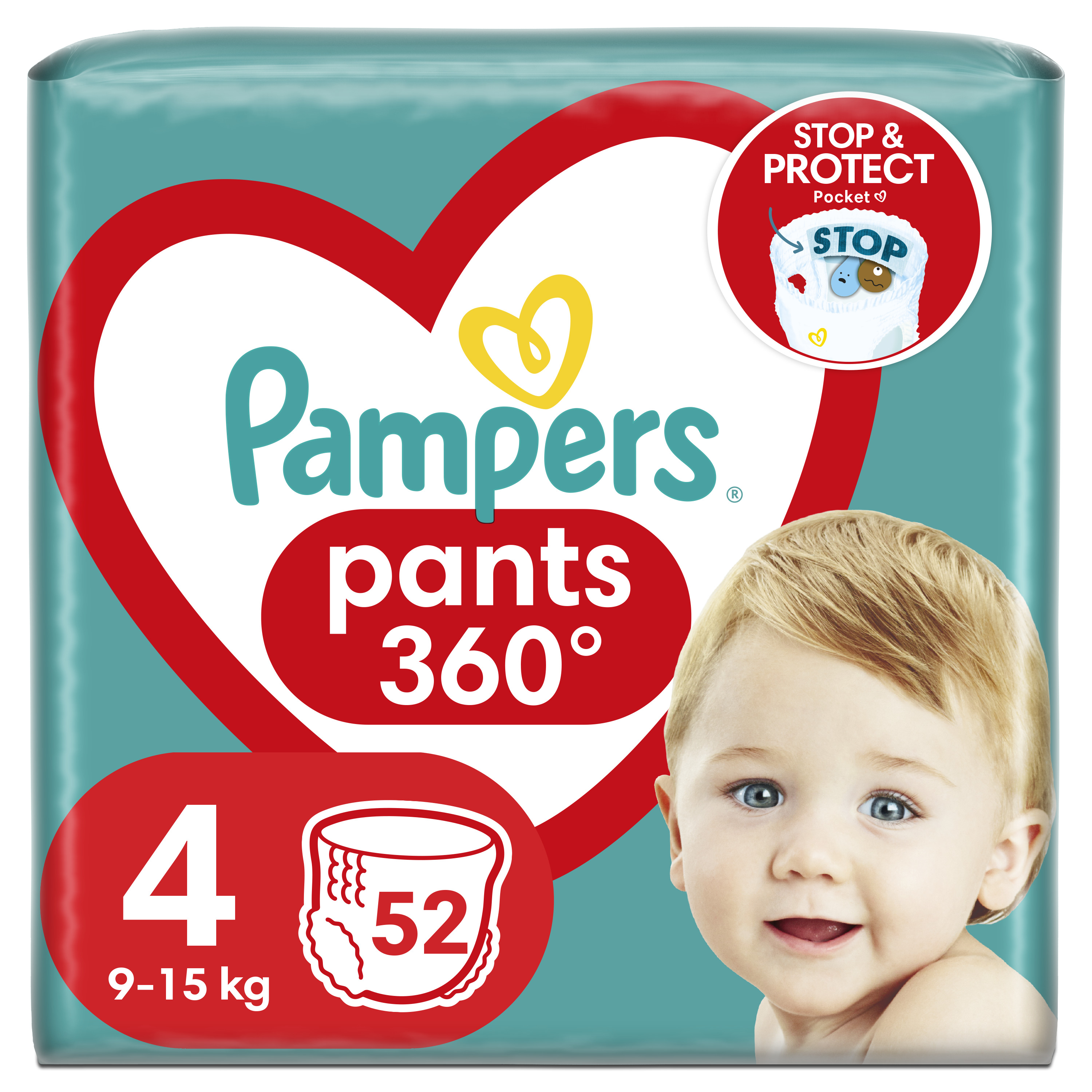 Підгузки-трусики Pampers Pants Maxi одноразові 4 (9-15 кг) 52 шт. - фото 1