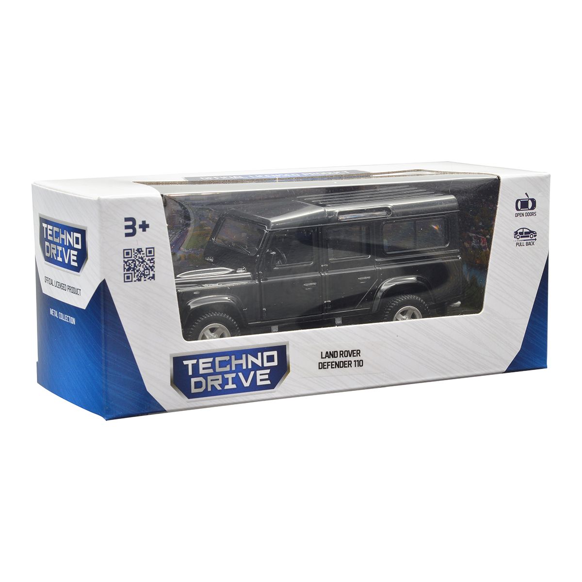 Автомодель TechnoDrive Land Rover Defender 110, 1:32, черная (250341U) - фото 9