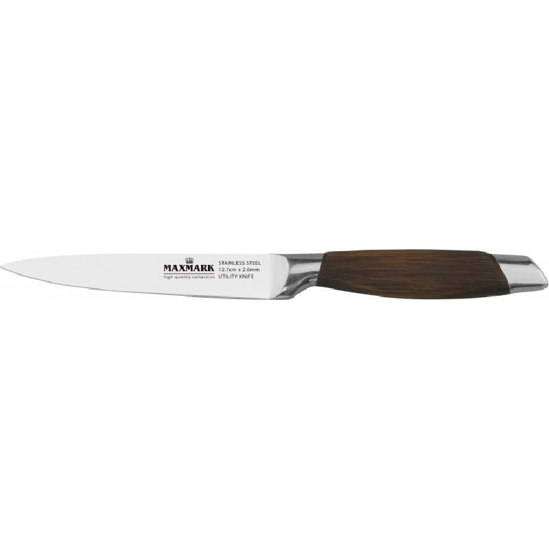 Кухонный нож Maxmark, 12,7 см, серебристый с коричневым (MK-K82) - фото 1