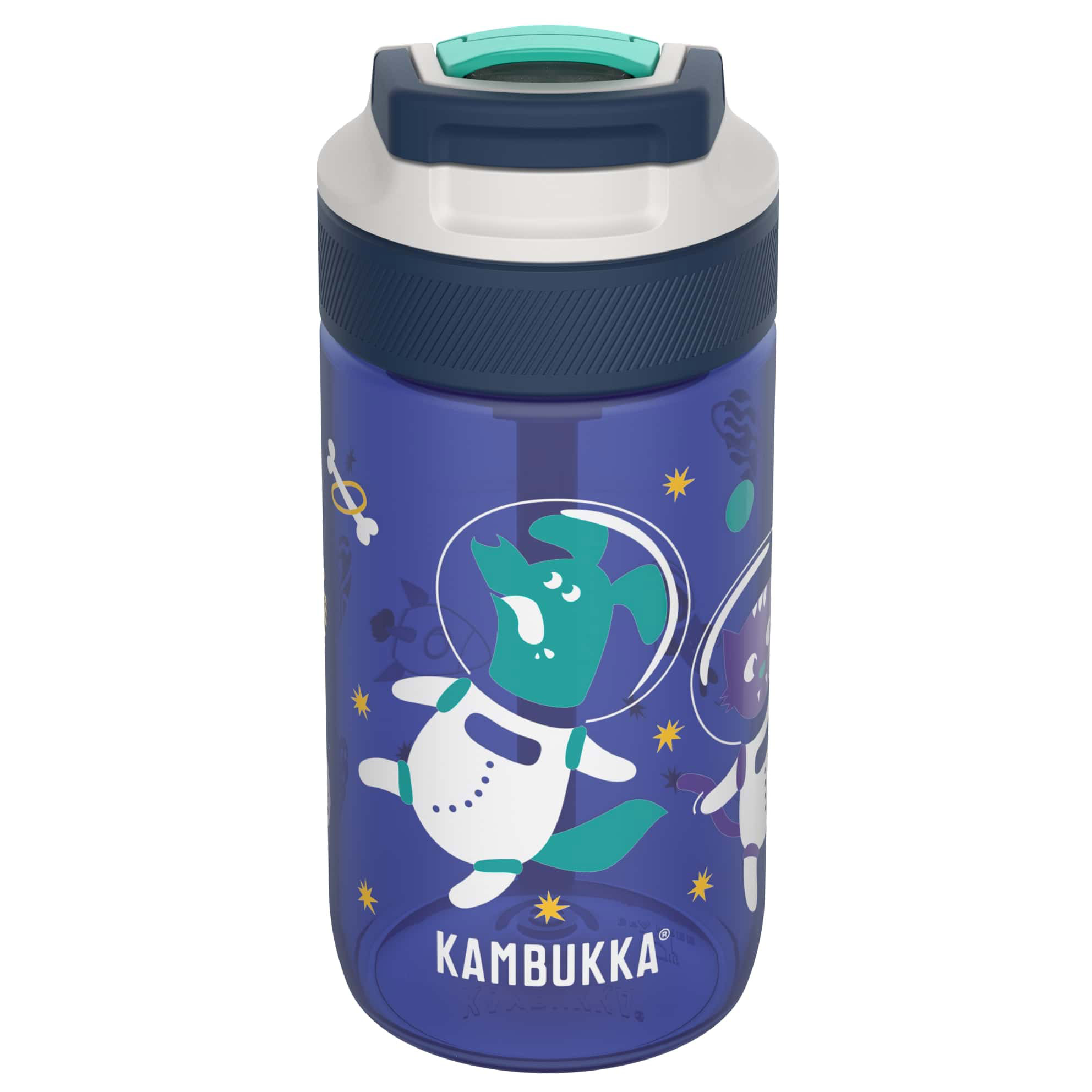 Бутылка для воды детская Kambukka Lagoon Space Animals, 400 мл, синяя (11-04041) - фото 1