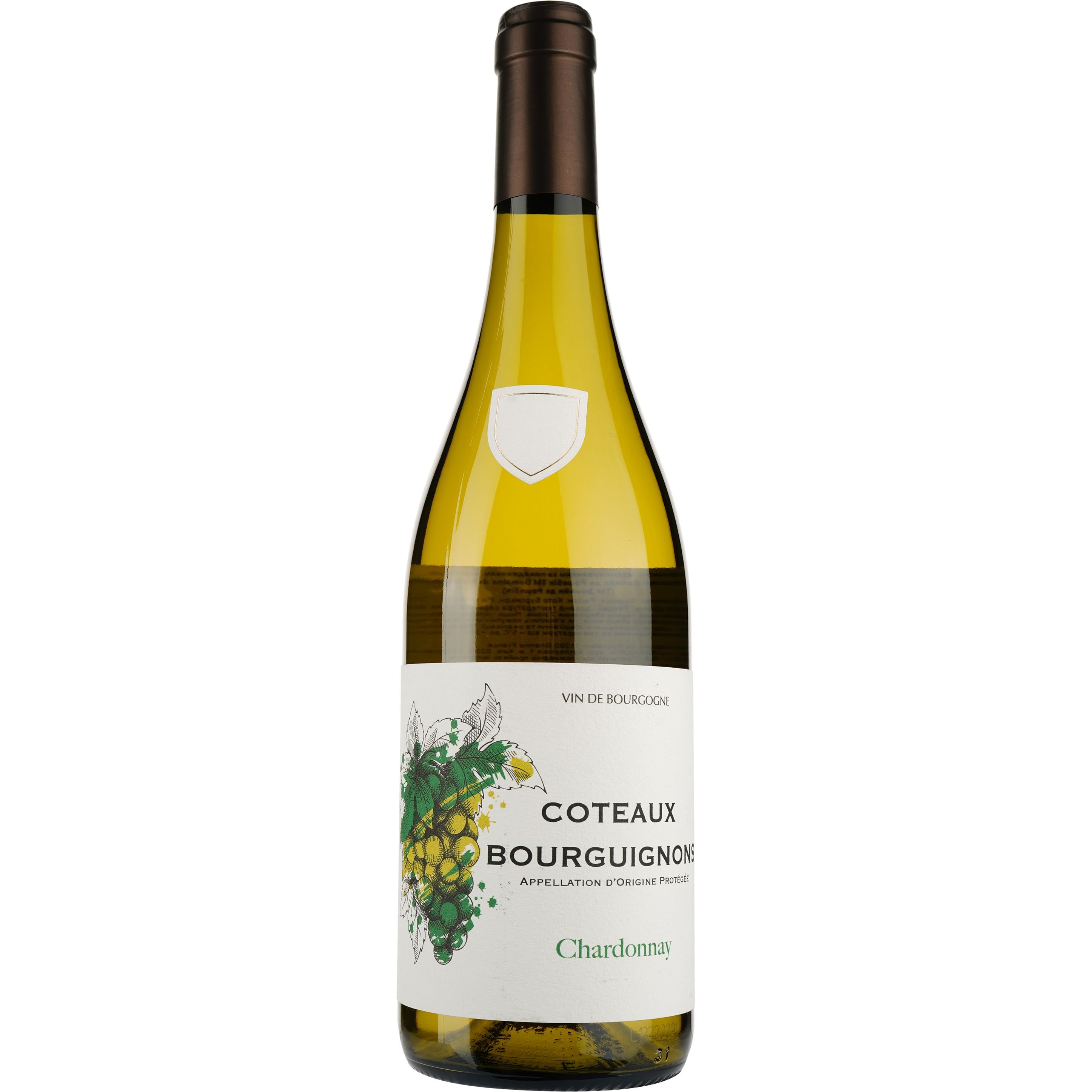 Вино Coteaux Bourguignons Chardonnay AOP, белое, сухое, 0,75 л - фото 1