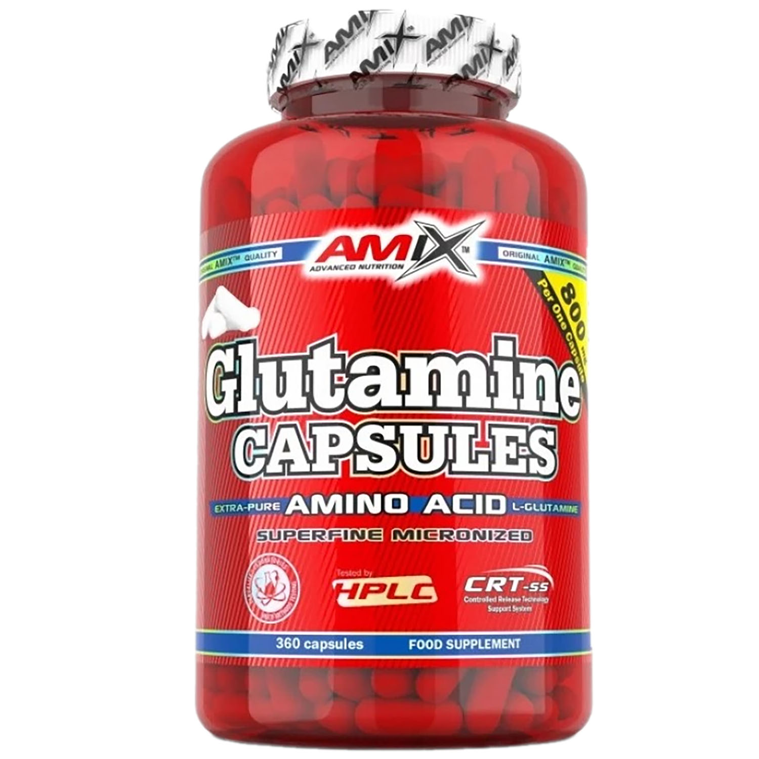 Амінокислота Amix L- Glutamine 800 мг 360 капсул - фото 1