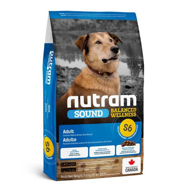 Сухой корм для собак Nutram - S6 Sound BW Холистик, с курицей и коричневым рисом, 2 кг (S6_(2kg) - фото 1