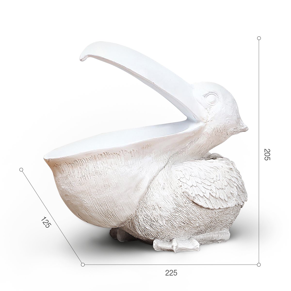 Статуэтка декоративная МВМ My Home Пеликан, белая (DH-ST-04 WHITE) - фото 8