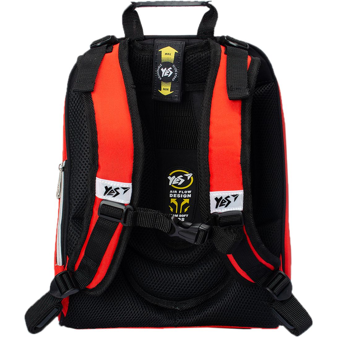 Рюкзак шкільний каркасний Yes H -12 Flash, красный (558033) - фото 4