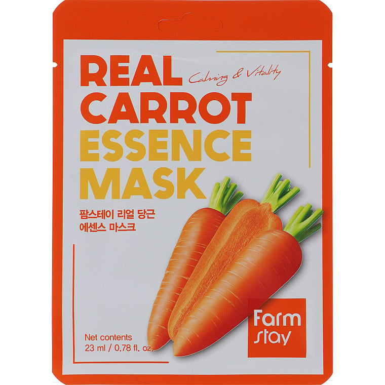 Маска для лица FarmStay Real Carrot Essence Mask Морковь 23 мл - фото 1