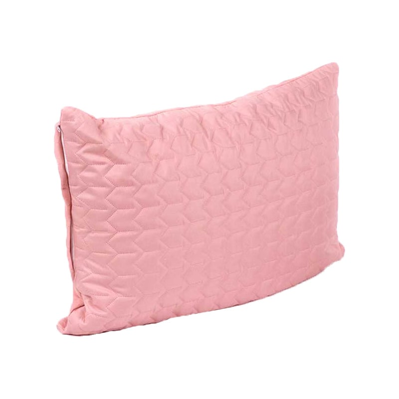 Чохол на подушку Руно Rose на блискавці, стьобаний мікрофайбер+велюр, 50х70 см, рожевий (382.55_Rose) - фото 2