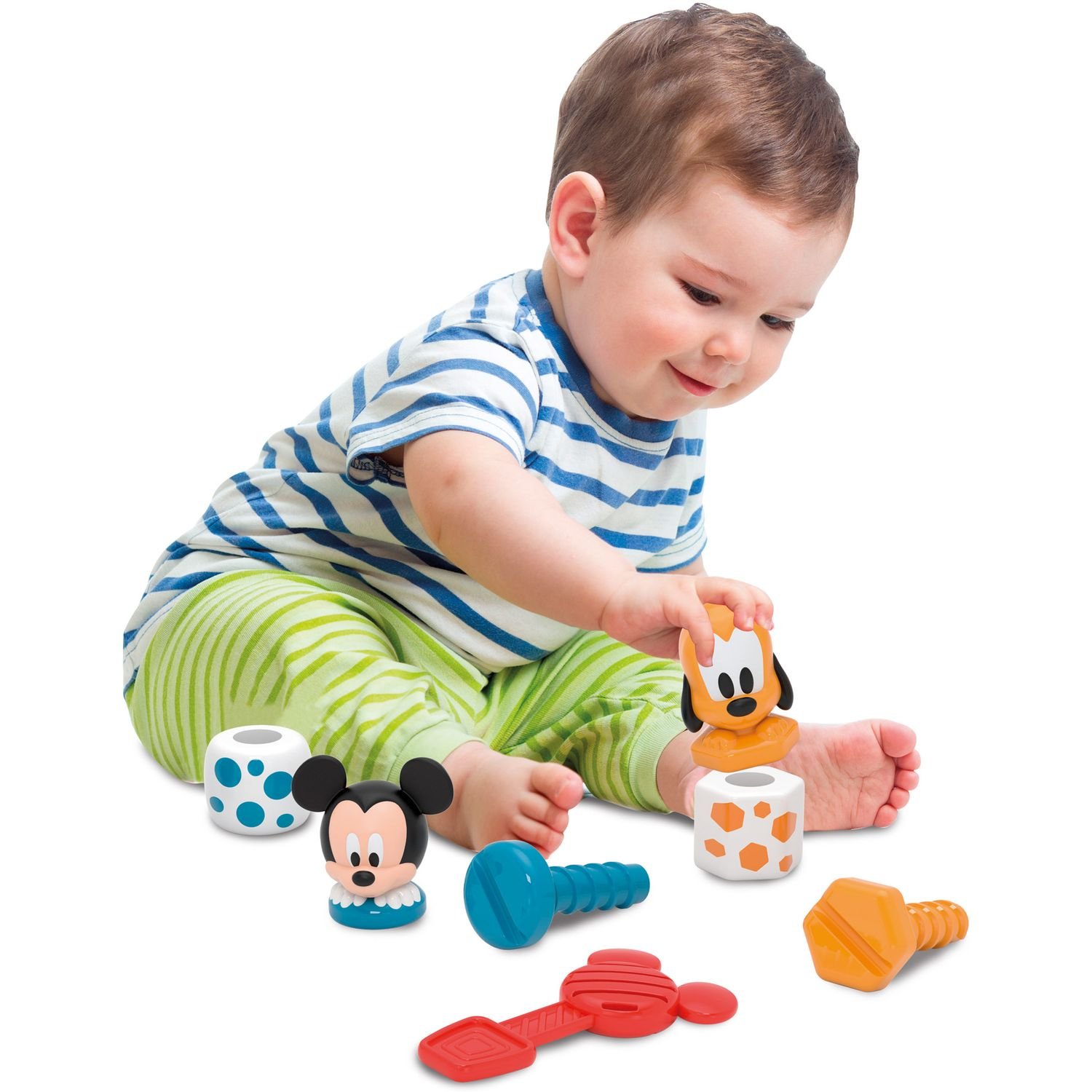 Іграшка розвиваюча Baby Clementoni Конструктор Mickey & Pluto Build & Play Disney Baby (17814) - фото 6