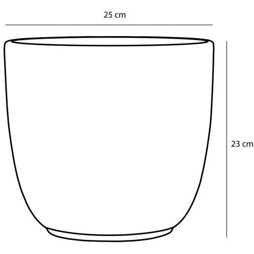 Кашпо Edelman Tusca pot round, 25 см, зелене (1057291) - фото 2