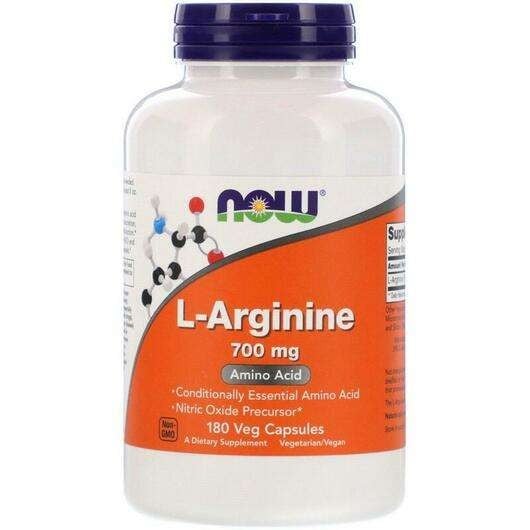 Амінокислота Now L-Аргінін 700 мг 180 таблеток - фото 1