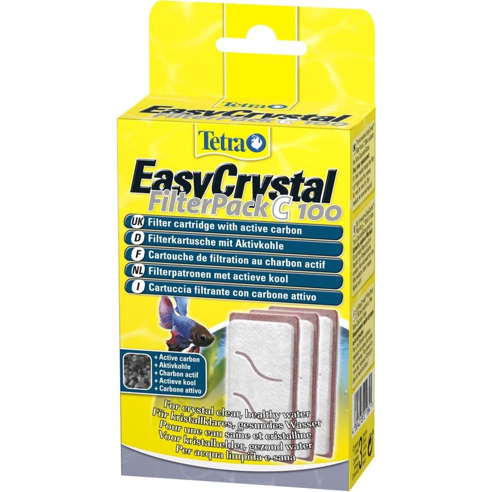 Фільтруючий картридж з активованим вугіллям Tetra EasyCrystal FilterPack 100, для акваріума Tetra Cascade Globe, 3 шт. - фото 1