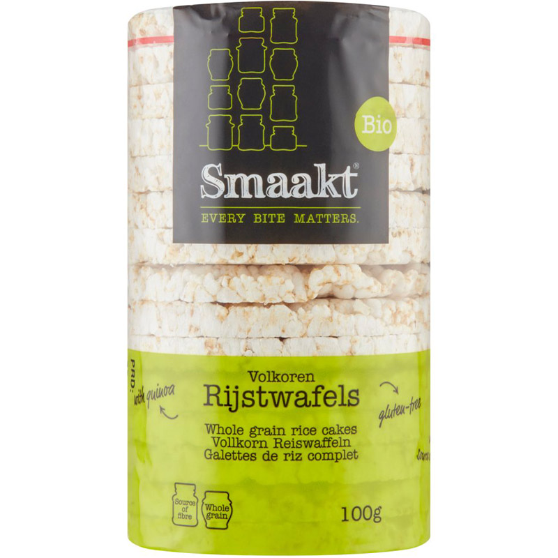 Хлібці Smaakt рисові цільнозернові з кіноа органічні 100 г - фото 1