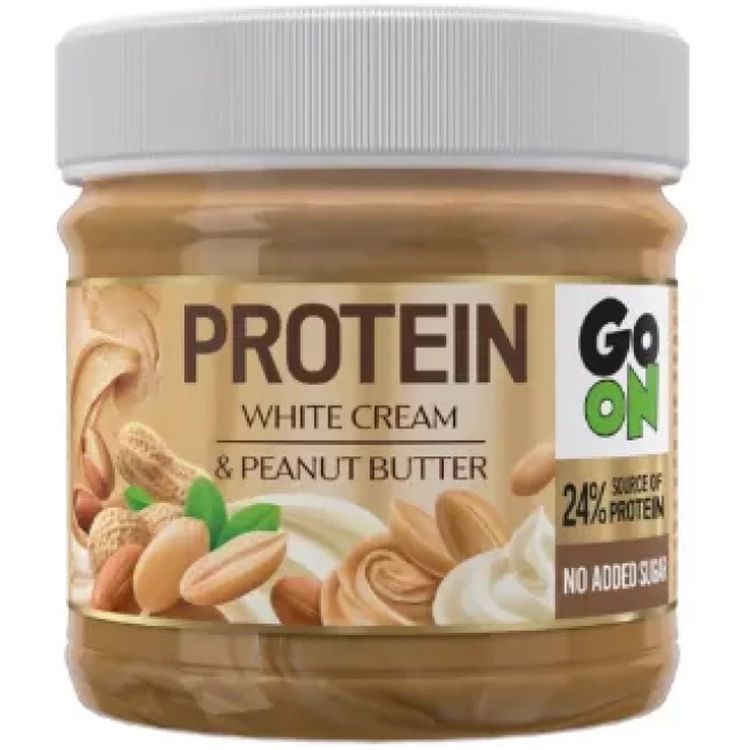Арахисовая паста Go On Nutrition Protein White Cream&Peanut Butter 180 г - фото 1