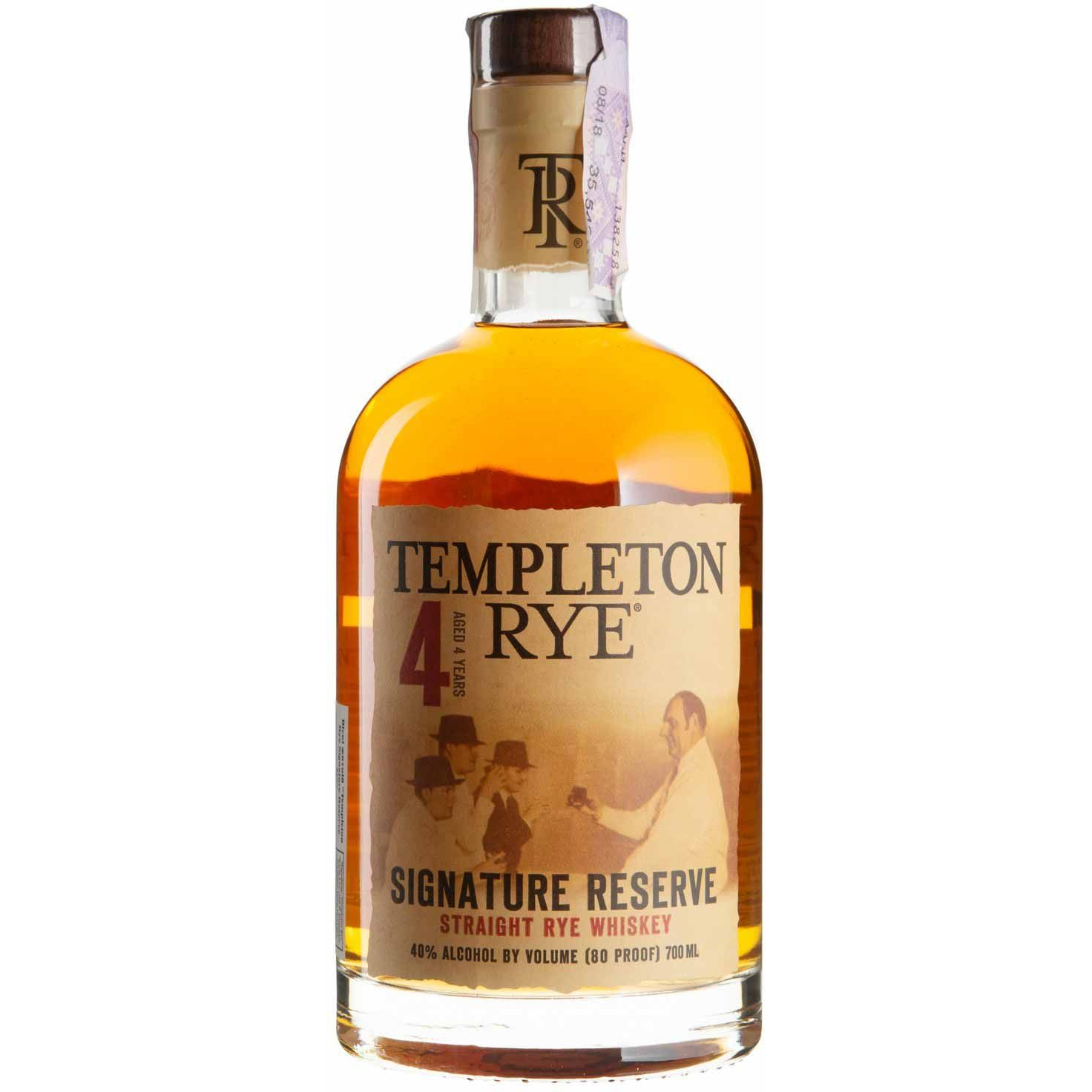 Виски Templeton Rye Signature Reserve Straight Rye American Whiskey 4 yo 40% 0.7 л - фото 1