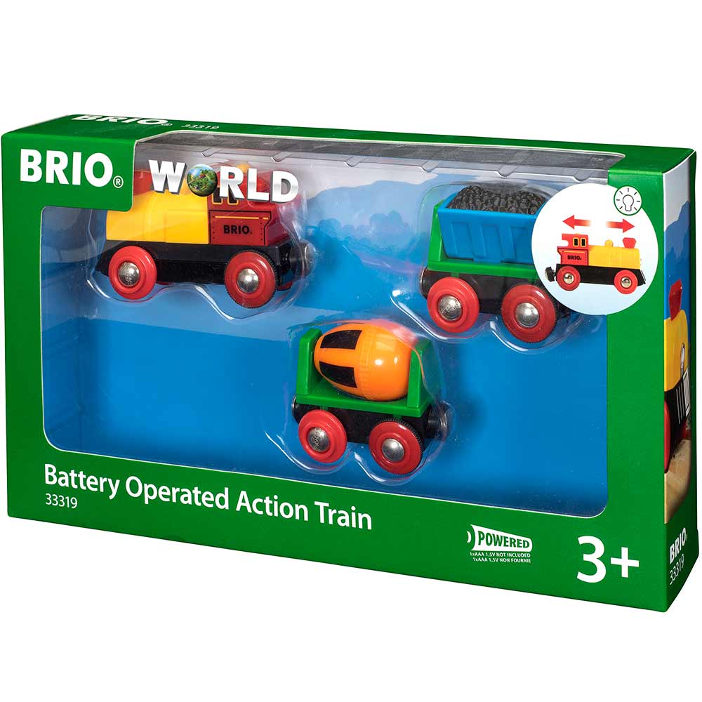 Товарный паровоз на батарейках для железной дороги Brio (33319) - фото 1