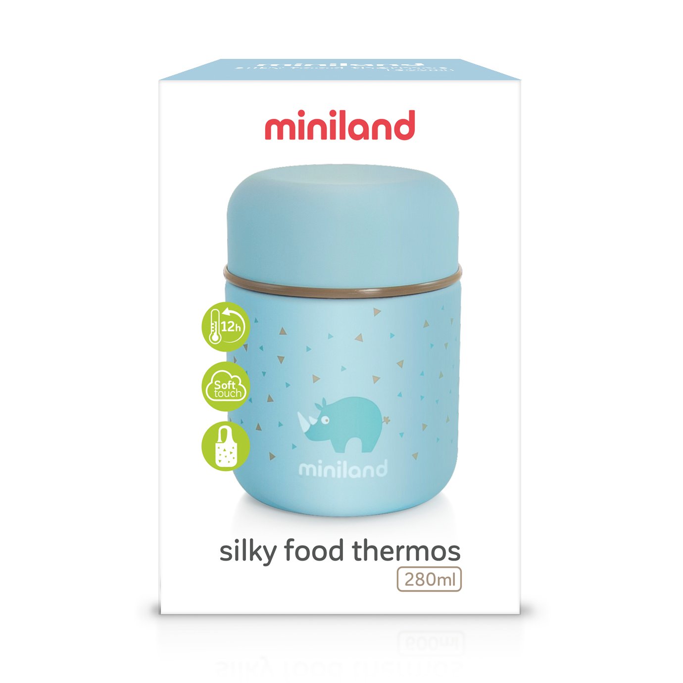 Термос для еды Miniland Silky Food Mini, 280 мл, голубой (89244) - фото 5