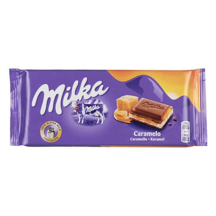 Шоколад Milka з наповнювачем Caramel, 100 г (895463) - фото 1