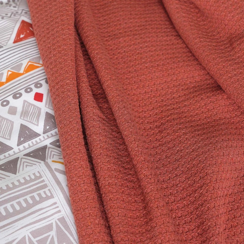 Набор постельное белье с покрывалом пике Karaca Home Halig, евро, оранжевый, 5 предметов (svt-2000022316583) - фото 2