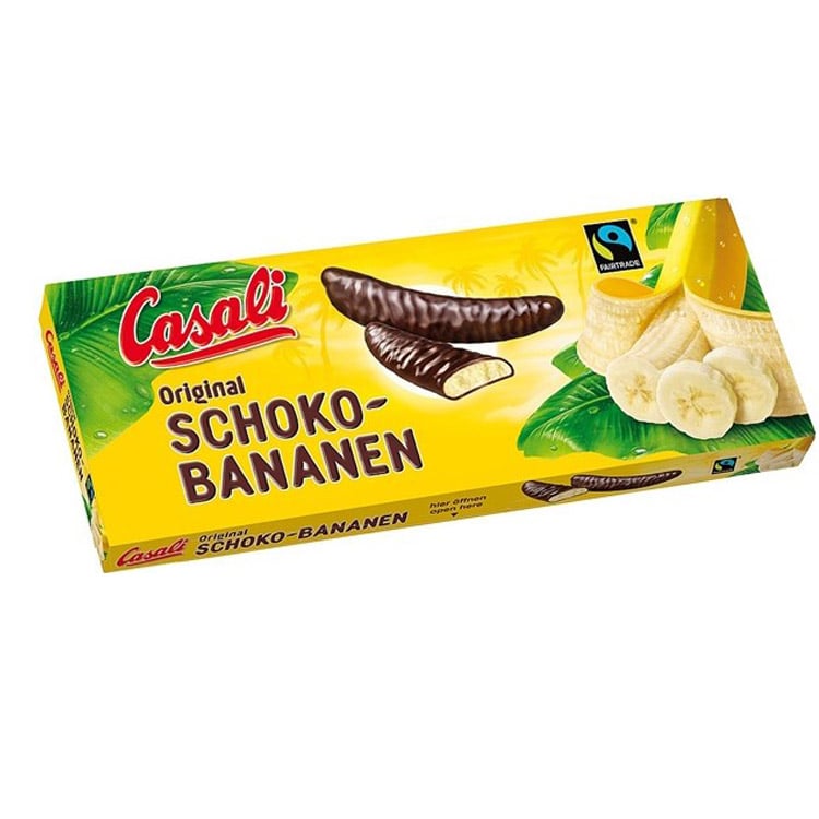Цукерки Casali Chocolate Bananas, суфле у шоколаді, 300 г - фото 1