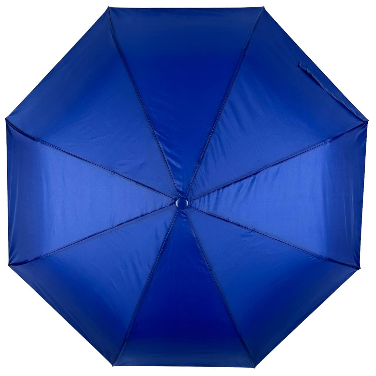 Женский складной зонтик полуавтомат Toprain 98 см синий - фото 3