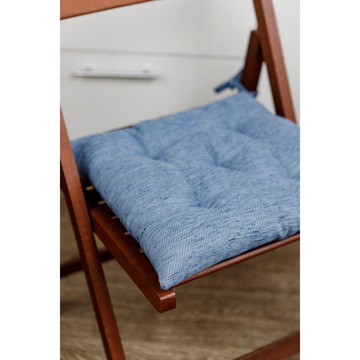 Подушка для стула Прованс Chenilla синяя 40x40 см (34843) - фото 3