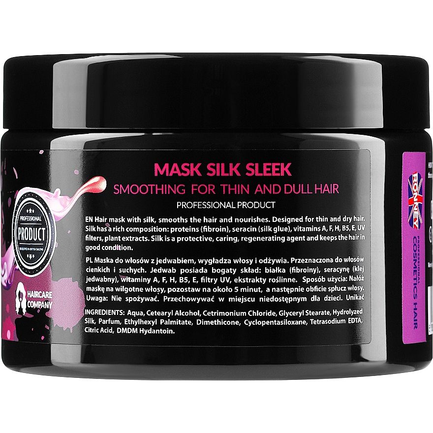 Маска для тонких и тусклых волос Ronney Professional Silk Sleek Smoothing 300 мл - фото 2