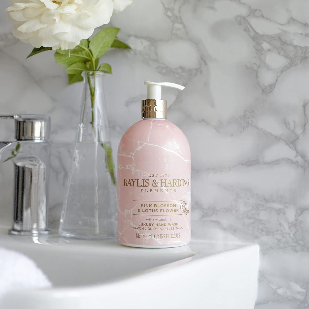 Жидкое мыло для рук Baylis & Harding Elements Pink Blossom & Lotus Flower 500 мл - фото 4