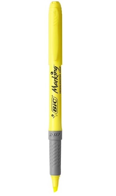 Маркер текстовий BIC Highlighter Grip, жовтий, 1 шт. (811935) - фото 3