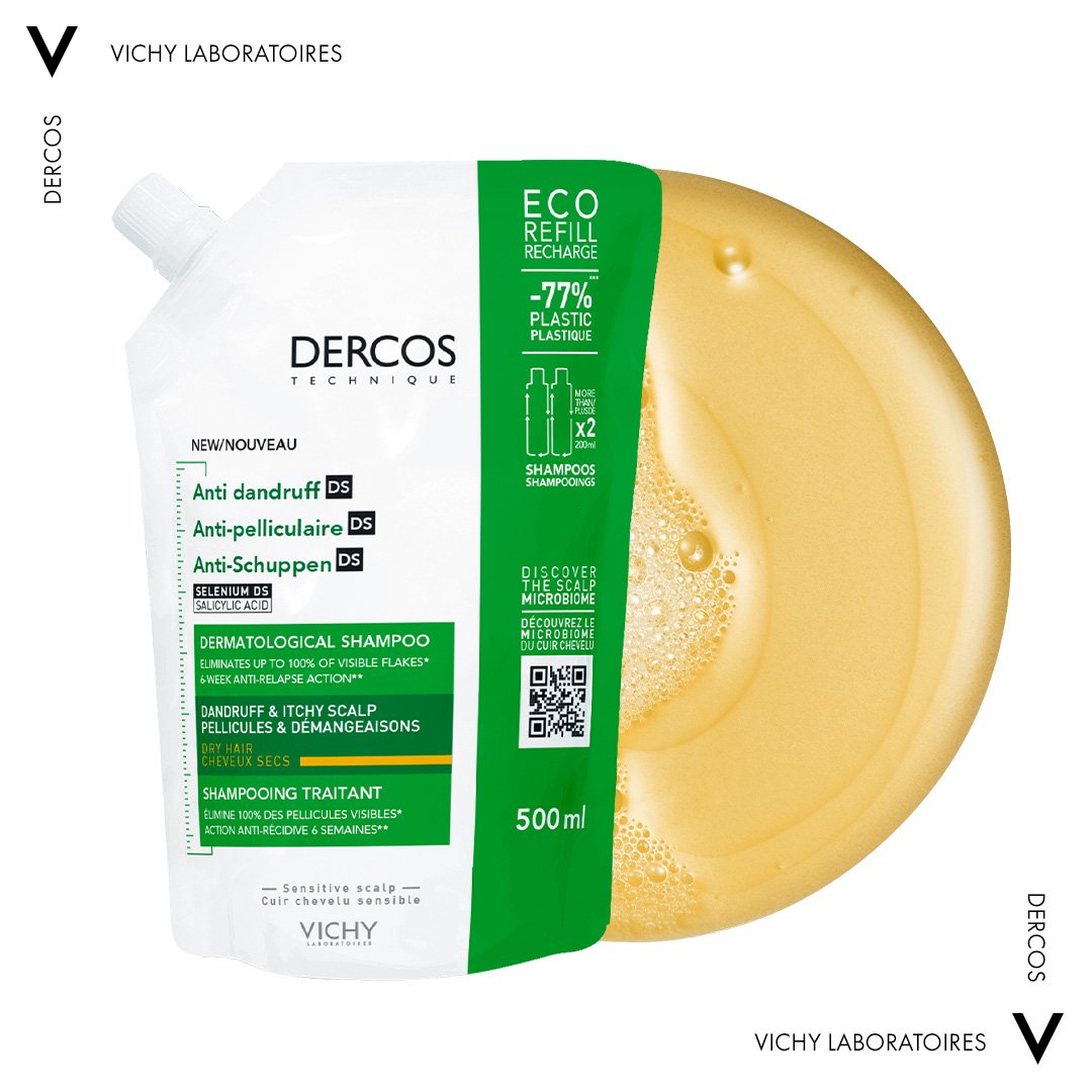Дерматологический шампунь Vichy Dercos Anti-Pelliculaire Anti-Dandruff Против перхоти для сухих волос, 500 мл - фото 2