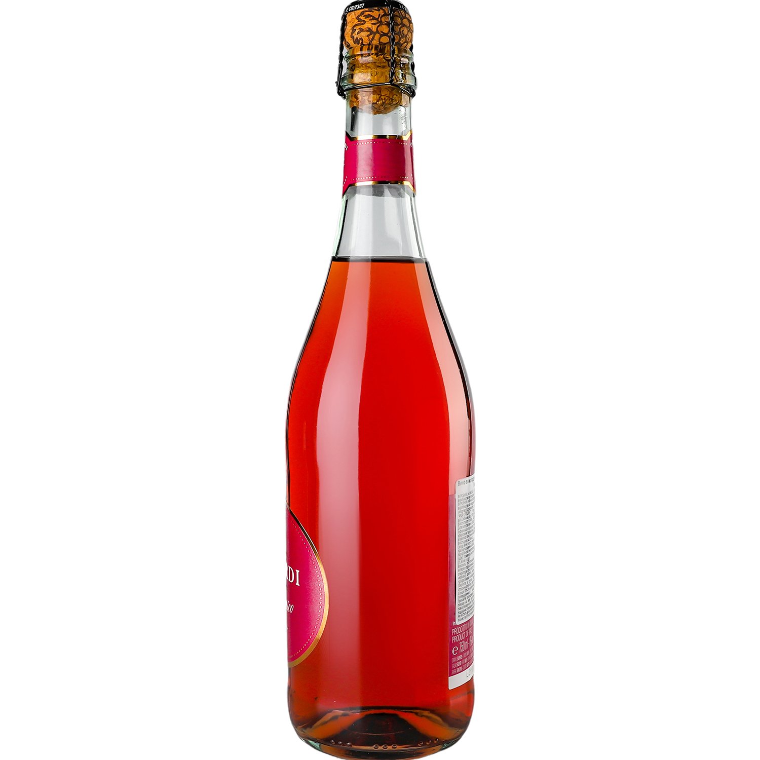 Вино ігристе Decordi Lambrusco Rosato Amabile, рожеве, напівсолодке, 8%, 0,75 л - фото 3